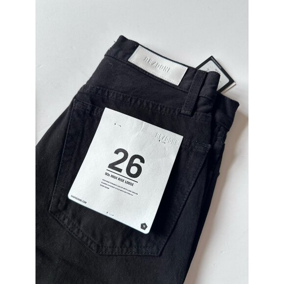 RE/DONE 90s High Rise Loose Jeans Black - Picture 6 of 9